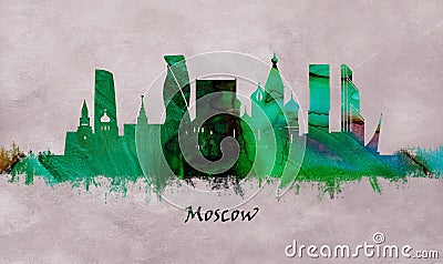 Moscow Capital of Russia, skyline Stock Photo